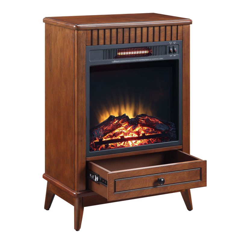 ACME Hamish Fireplace, Walnut Finish