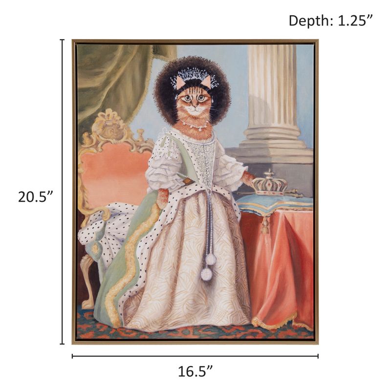 Kitty Queen Charlotte Pet Portrait Kitty Queen Charlotte Framed Canvas Wall Art See below