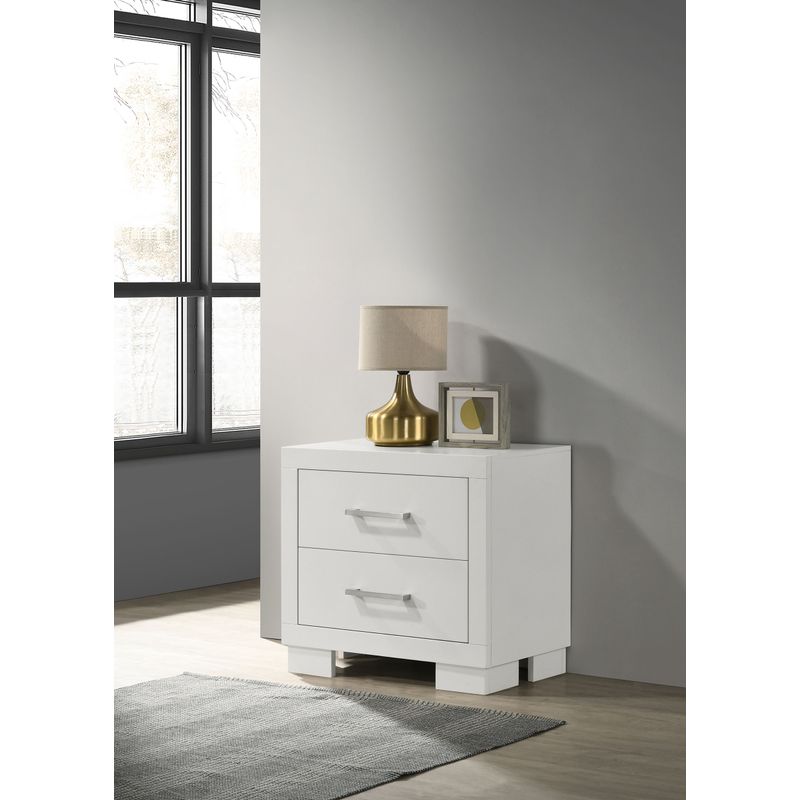 Jessica 2-drawer Nightstand White