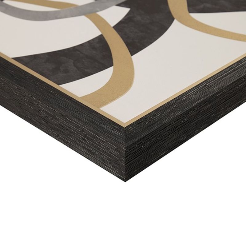 Moving Midas Gold Foil Abstract 2-piece Framed Canvas Wall Art Set