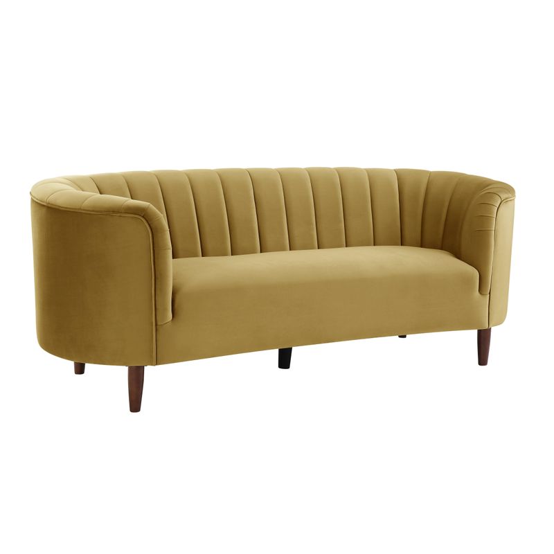 ACME Millephri Sofa, Olive Yellow Velvet