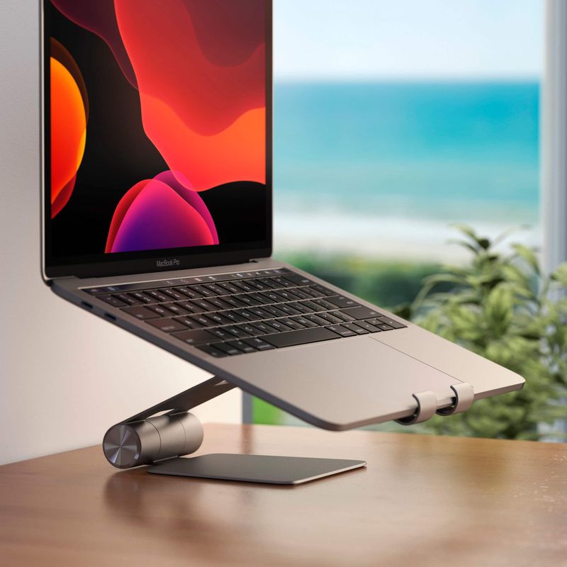 Satechi - R1 Aluminum Multi-Angle Foldable Tablet Stand - Compatible with iPad Pro, iPad Air, iPad Mini, iPhones and tablets - Space Gray