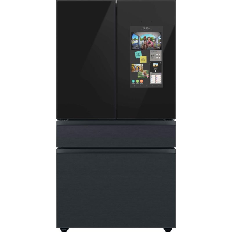 Samsung - BESPOKE 29 cu. ft. 4-Door French Door Smart Refrigerator with Family Hub - Matte Black Steel