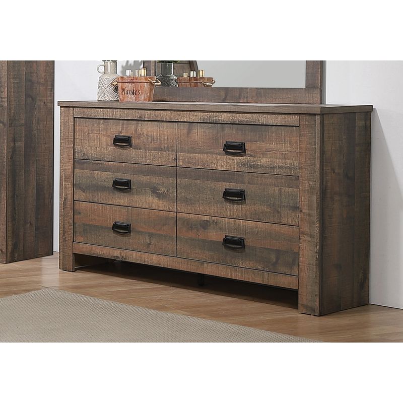 Frederick 6-drawer Dresser Weathered Oak