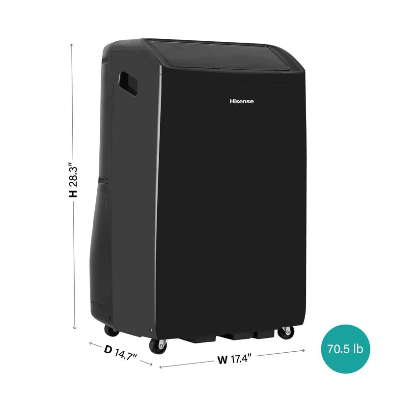 10,000 BTU Smart Portable Inverter Air Conditioner with Wi-fi and Remote Control