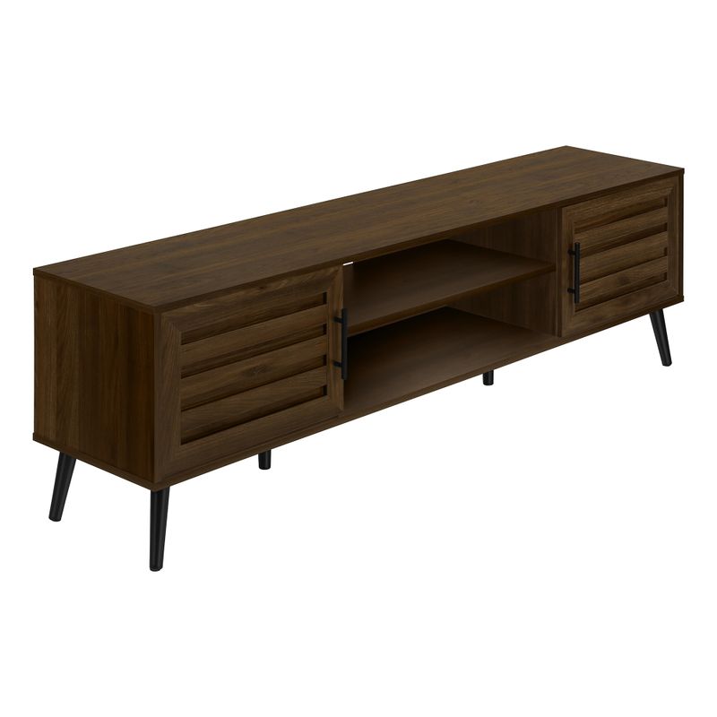 TV Stand - 72"L / Brown Wood-Look With 2 Doors