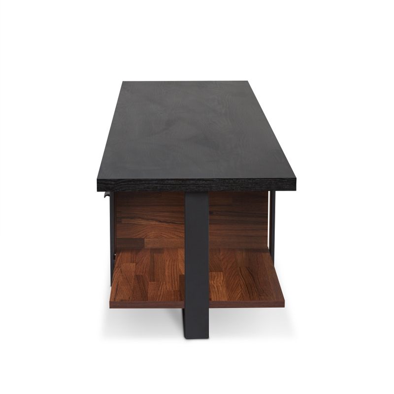 ACME Elling TV Stand, Walnut & Black
