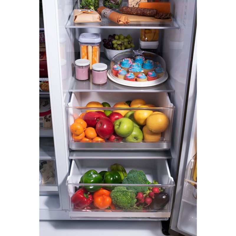 LG 27-Cu. Ft. Side-by-Side InstaView Refrigerator with Craft Ice, Black Stainless