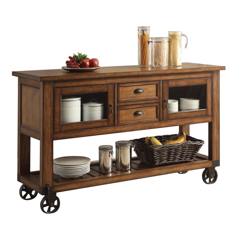 ACME Kadri Kitchen Cart, Distressed Chestnut