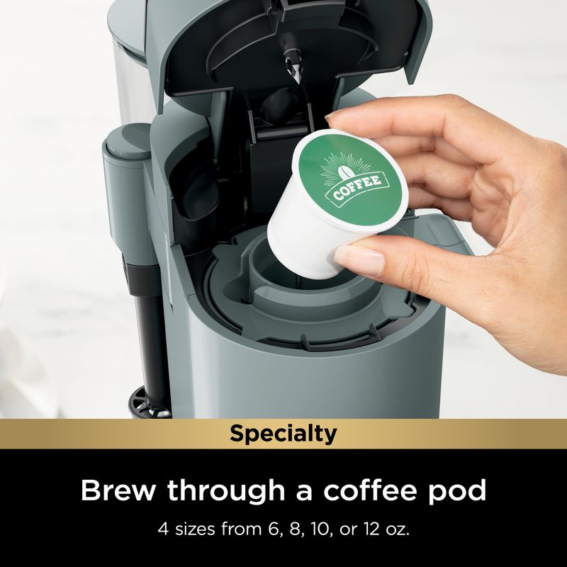 Ninja - Pods & Grounds Specialty Single-Serve Iced Coffee Maker, K-Cup Pod Compatible with Foldaway Milk Frother - Sage Green