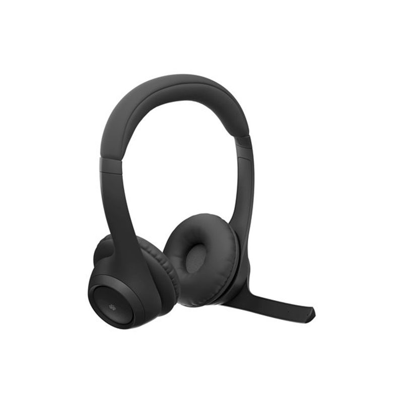 Logitech - Zone 305 Wireless Noise Cancelling Over-the-Ear Headset Teams Version with Receiver - Black