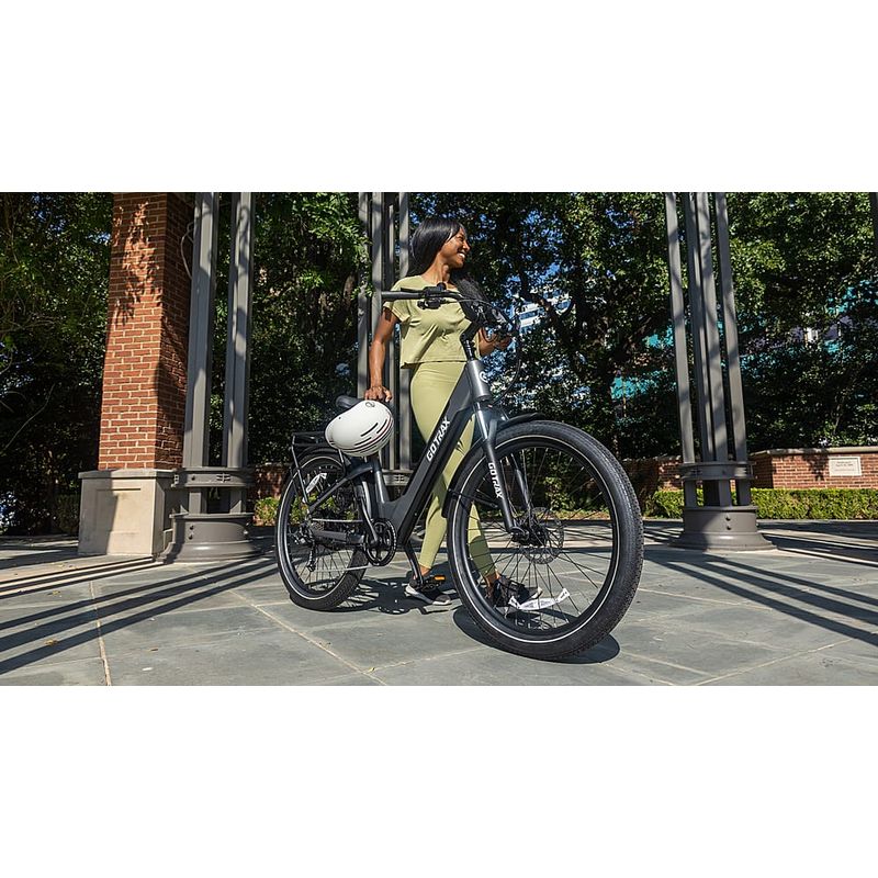 GoTrax - CTI3 Step Thru eBike w/ 45mi Max Operating Range and 20mph Max Speed - Gray