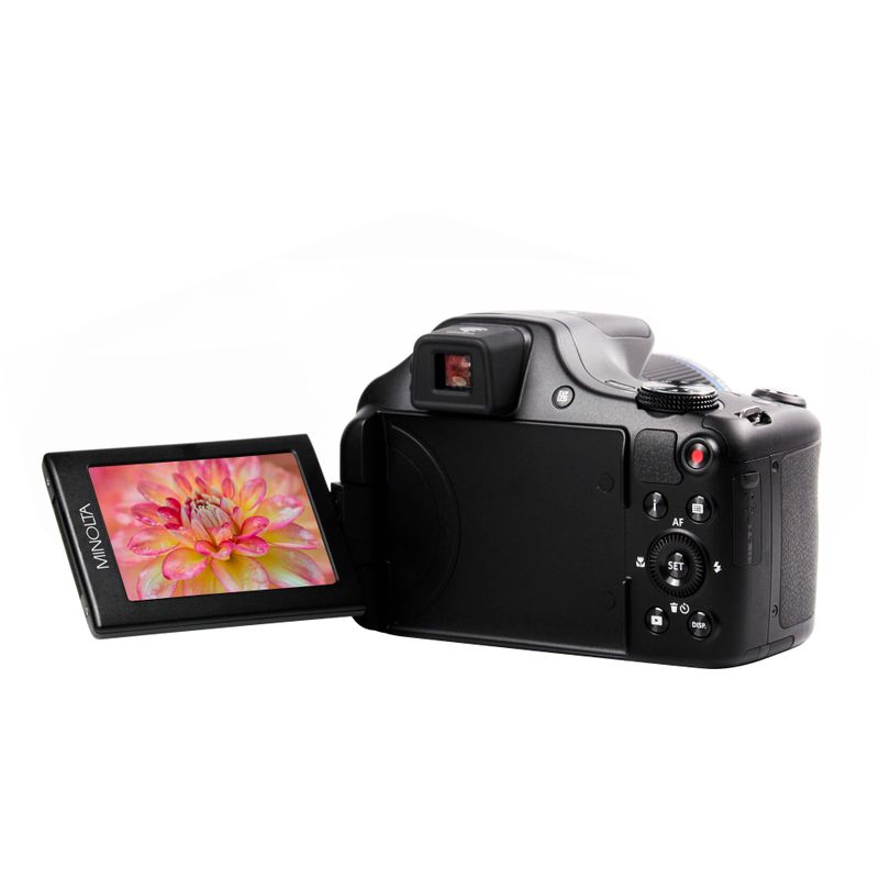 Minolta - ProShot MN67Z 20.0 Megapixel Bridge Camera with 67x Optical Zoom Lens - Black