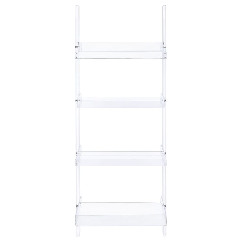 Amaturo 4-shelf Ladder Bookcase Clear