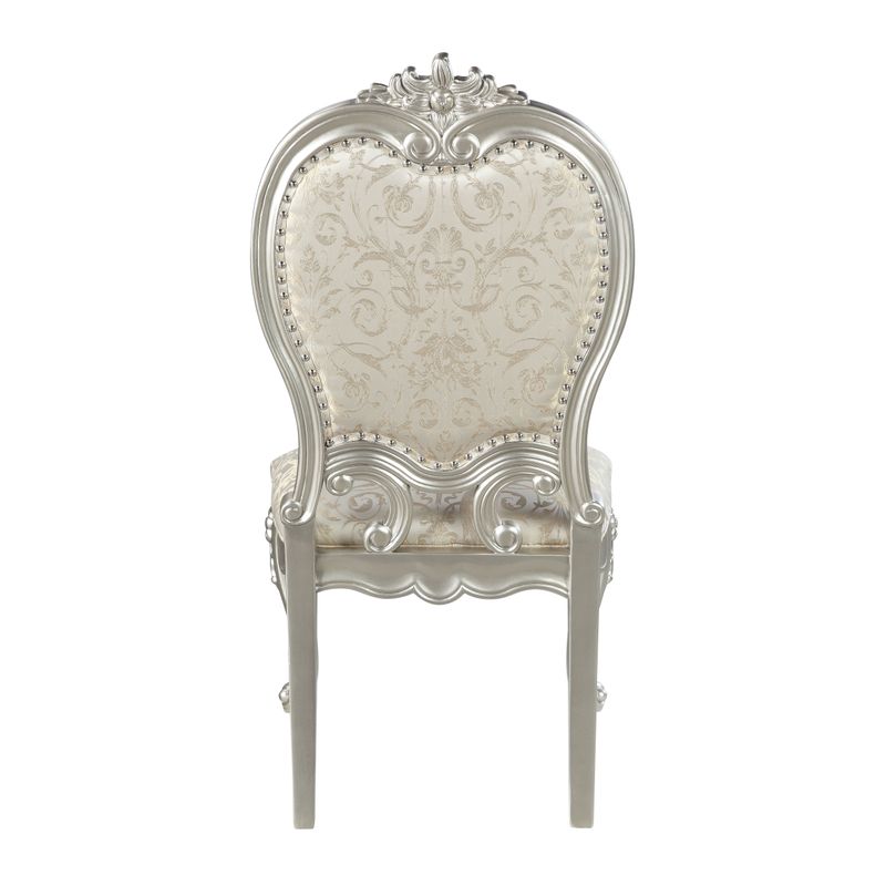 ACME Bently Side Chair (Set-2), Fabric & Champagne Finish