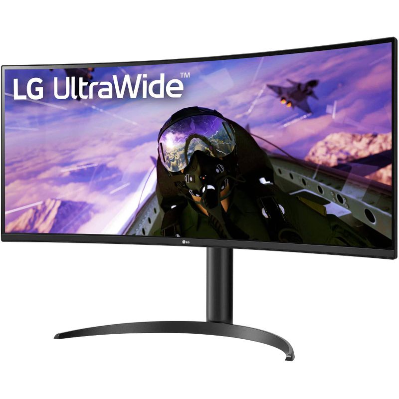 LG - 34" LED Curved UltraWide QHD 160Hz FreeSync Premium Monitor with HDR (HDMI, DisplayPort) - Black