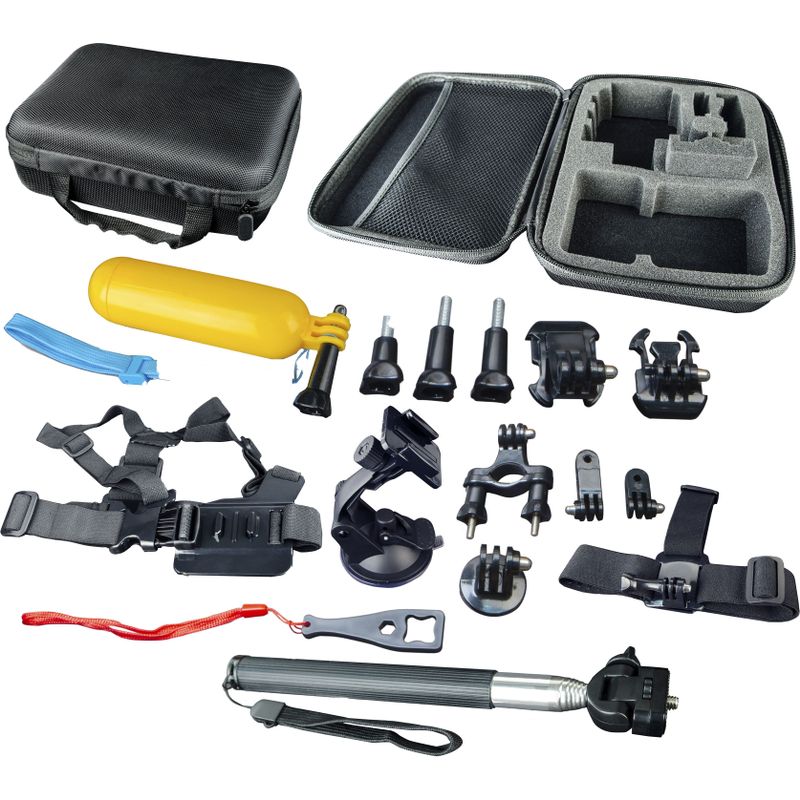 Digipower - Mount Accessories Kit for Action Cameras (15 piece) - Black