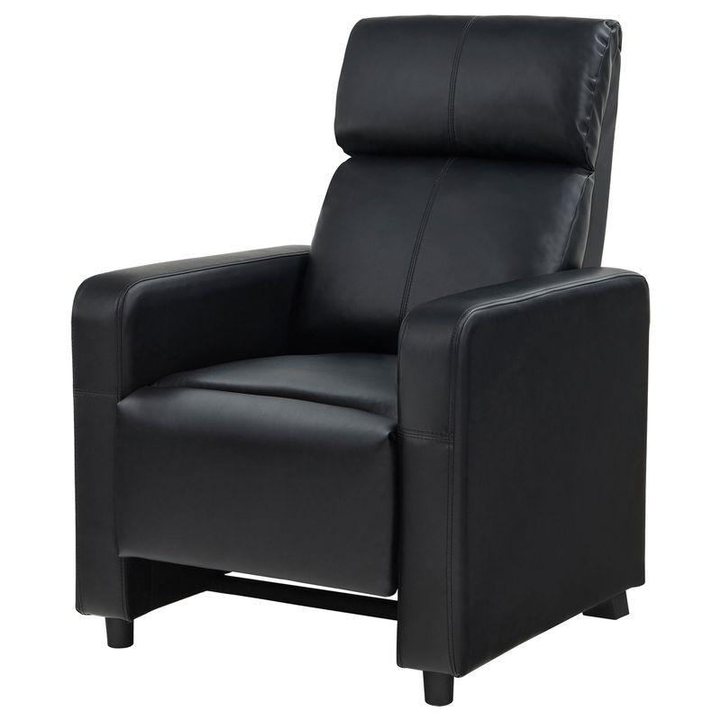 Toohey Home Theater Push Back Recliner Black