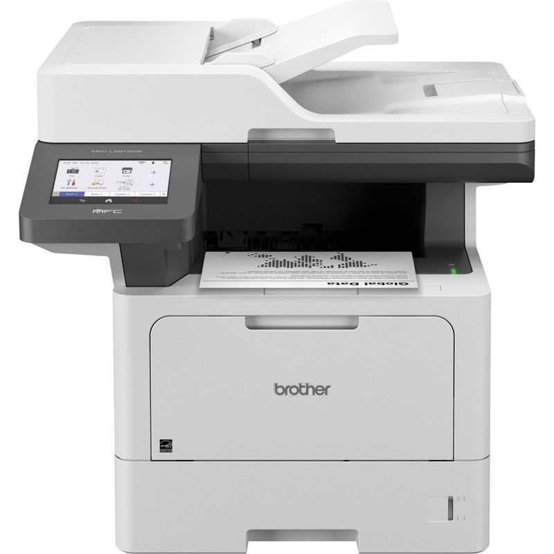Brother - MFC-L5915DW Wireless Black-and-White All-in-One Laser Printer with Duplex Print, Scan, and Copy - Grey/Black