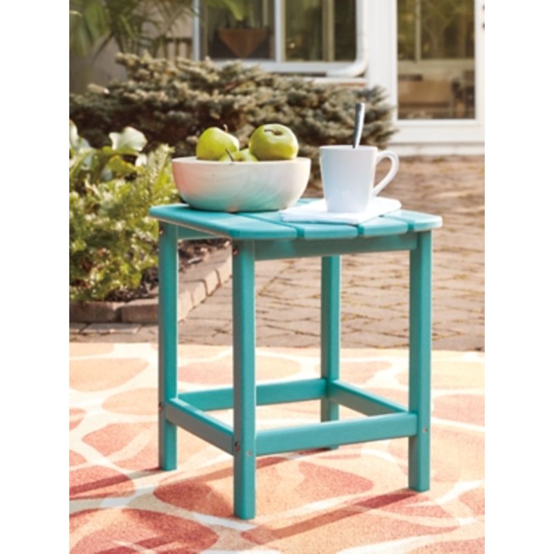 Turquoise Sundown Treasure Rectangular End Table
