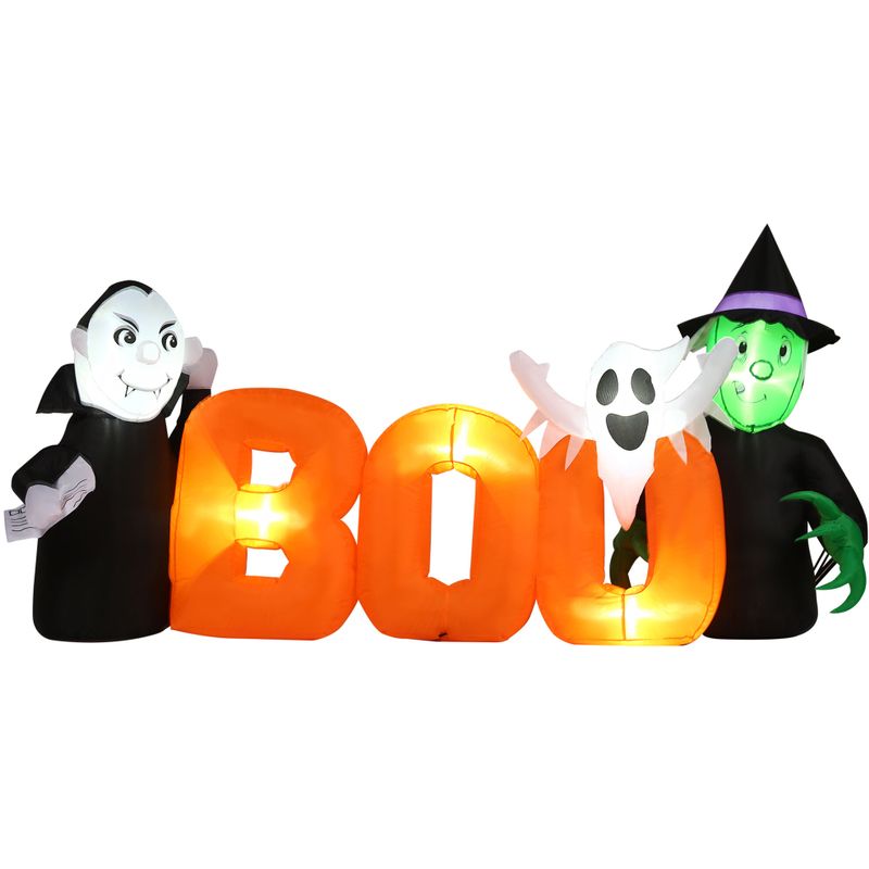 6.5-Ft. Wide Pre-lit Inflatable Boo Sign