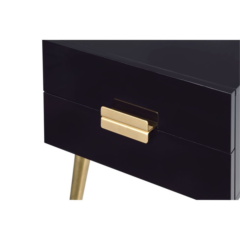 ACME Denvor End Table, Black & Gold
