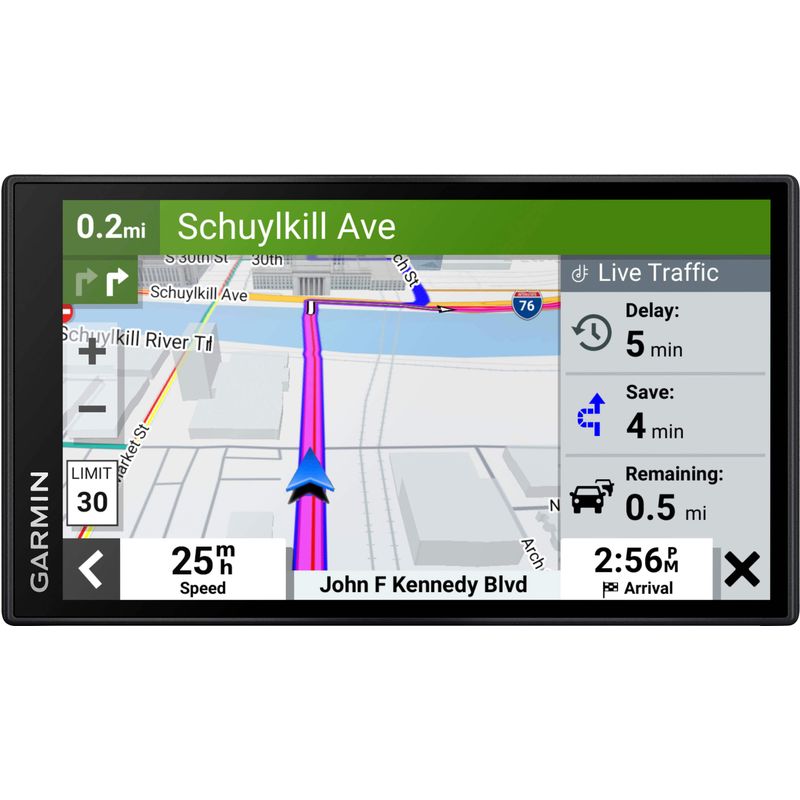 Garmin - DriveSmart 66 6" GPS with Built-In** Bluetooth, Map Updates and Traffic Updates - Black