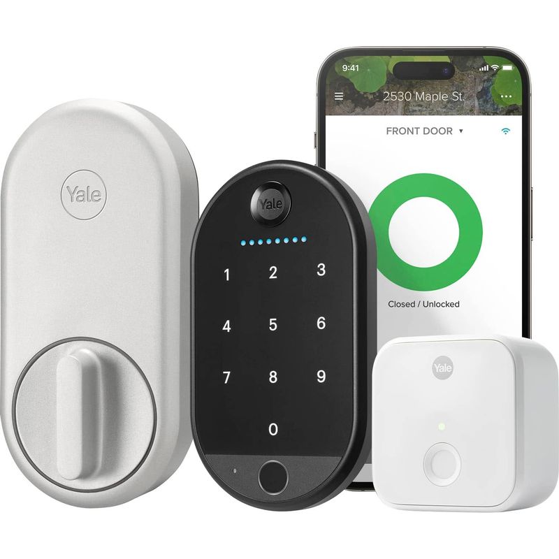 Yale - Approach -Apartment Smart Lock Wi-Fi Deadbolt with Keypad Access - Silver