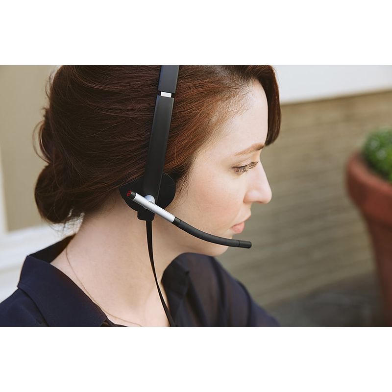 Logitech - H650e Stereo Wired On-ear Headset - Black