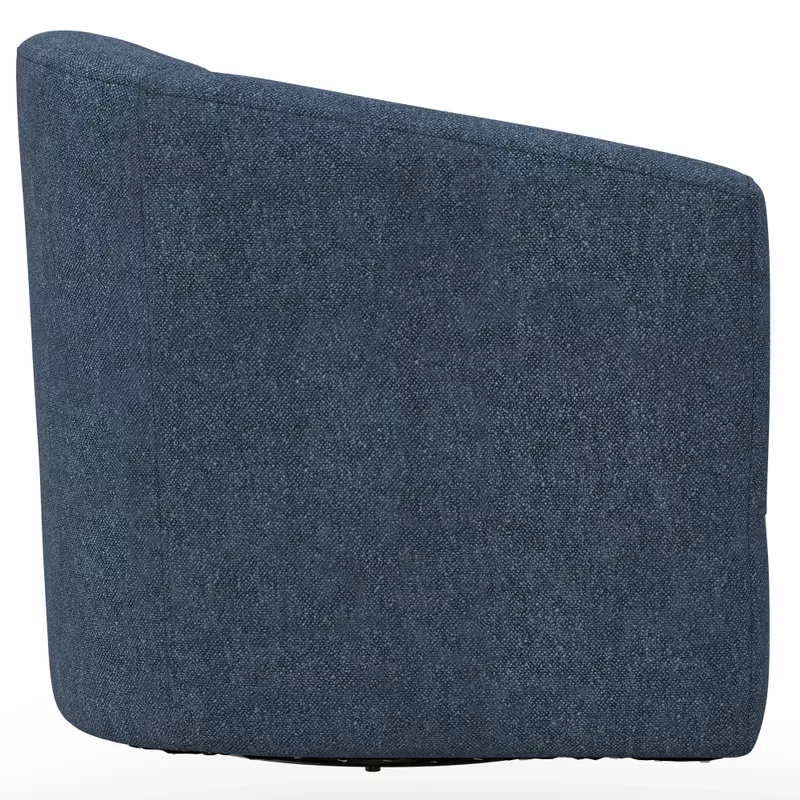 Oliver Textured Navy Swivel Accent Chair