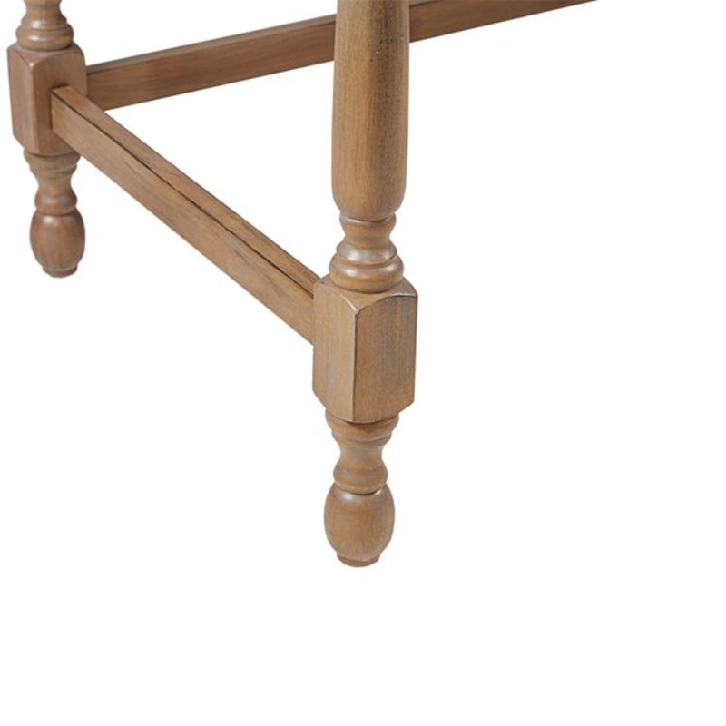Natural Tabitha Solid Wood Desk with 1 Drawer and turned legs