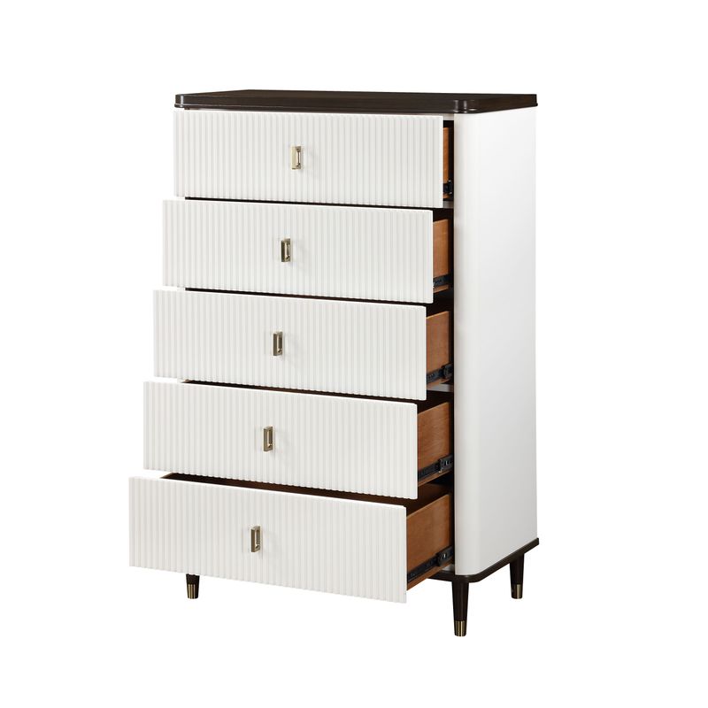 ACME Carena Chest, White & Brown Finish