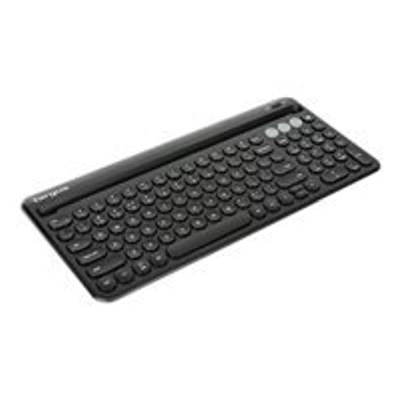 Targus - keyboard - with phone holder - black - antimicrobial Input Device