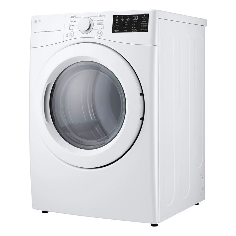 LG - 7.4 Cu. Ft. Electric Dryer with Wrinkle Care - White