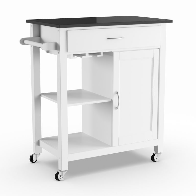 ACME Ottawa Kitchen Cart, Black & White