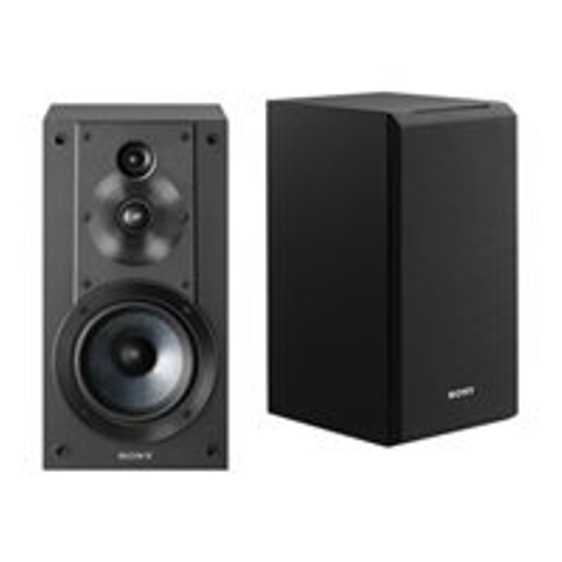 Sony - Core Series 5 3-Way Bookshelf Speakers (Pair) - Black