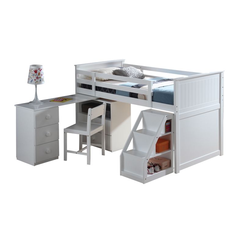 ACME Wyatt Twin Loft Bed Set, White