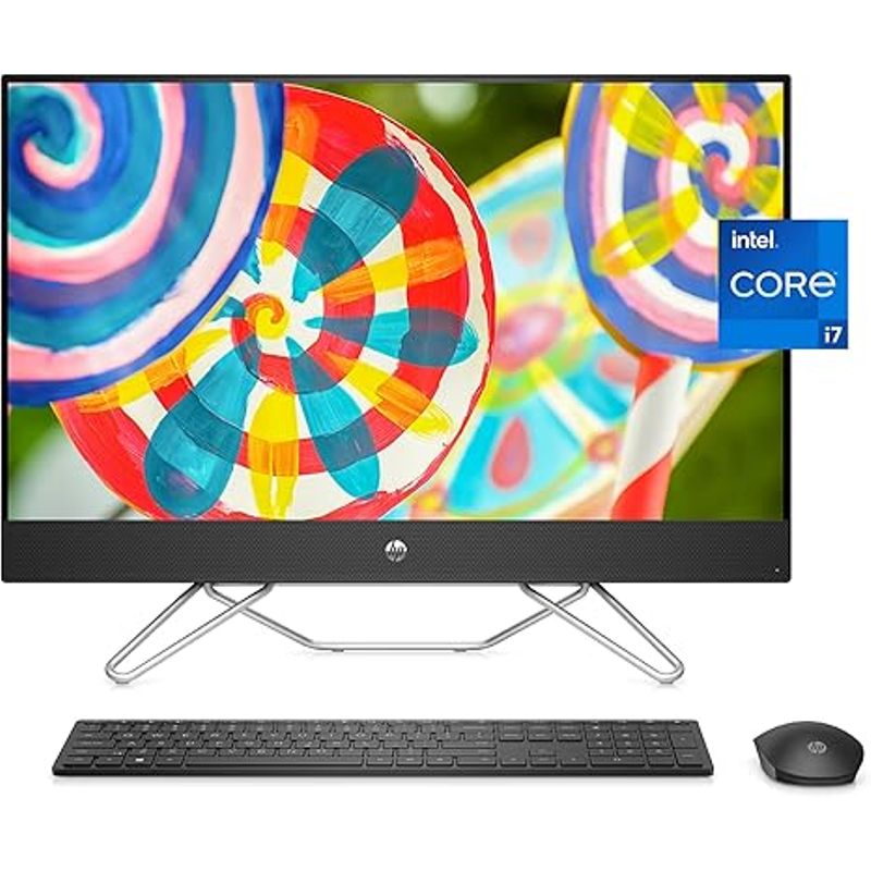 HP 27-cb1072 27" FHD All-In-One Intel Core i7-1255U 1.4GHz 12GB Ram 256GB and 1TB HDD Windows 11 Pro Jet Black (Refurbished)