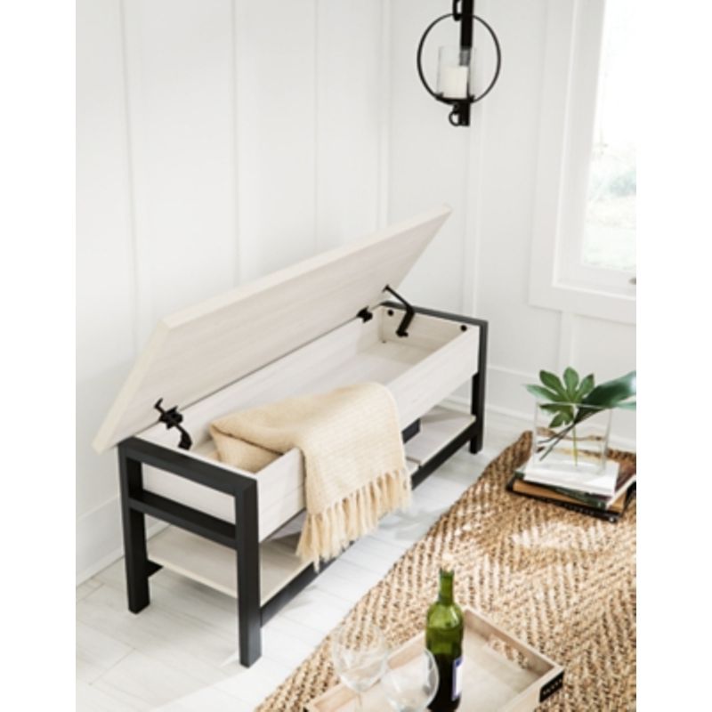 White Rhyson Storage Bench