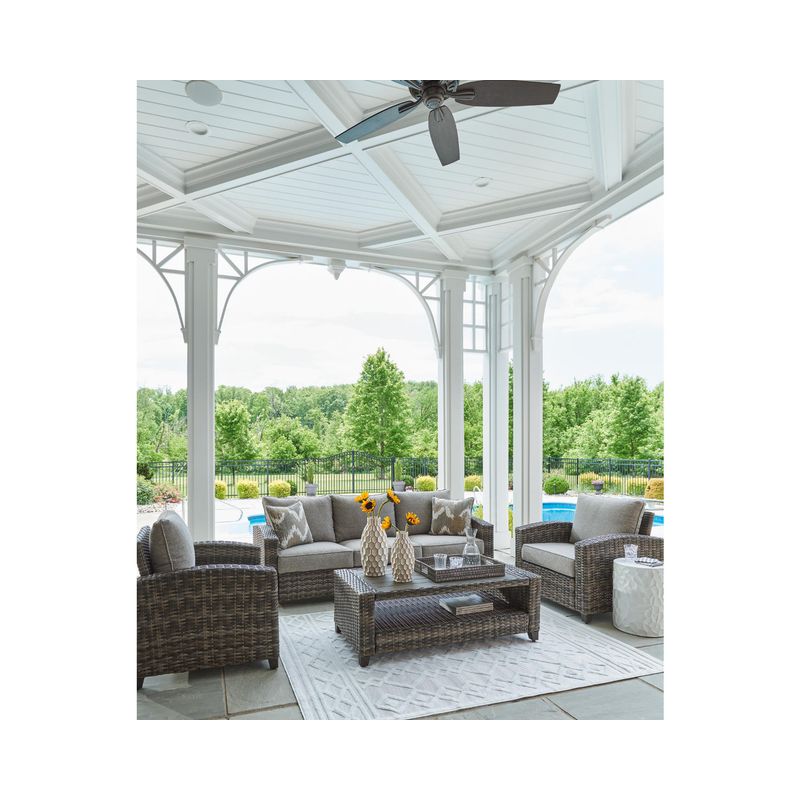 Oasis Court Outdoor Sofa/Chairs/Table Set (Set of 4)