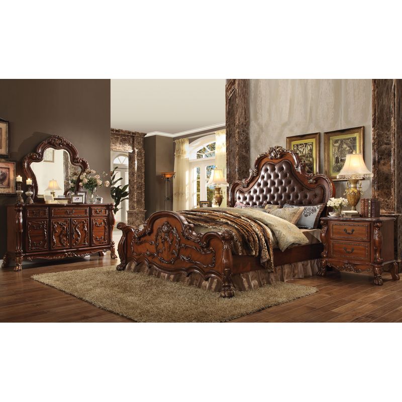 ACME Dresden Nightstand, Cherry Oak