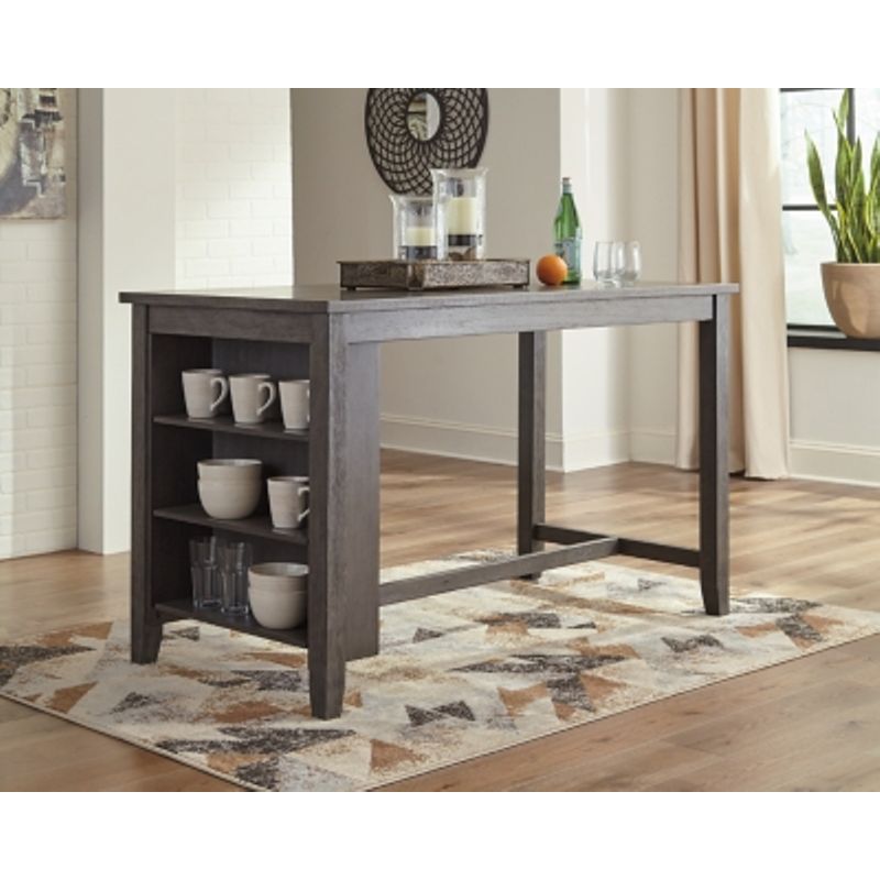 Gray Caitbrook Rectangular Dining Room Counter Table