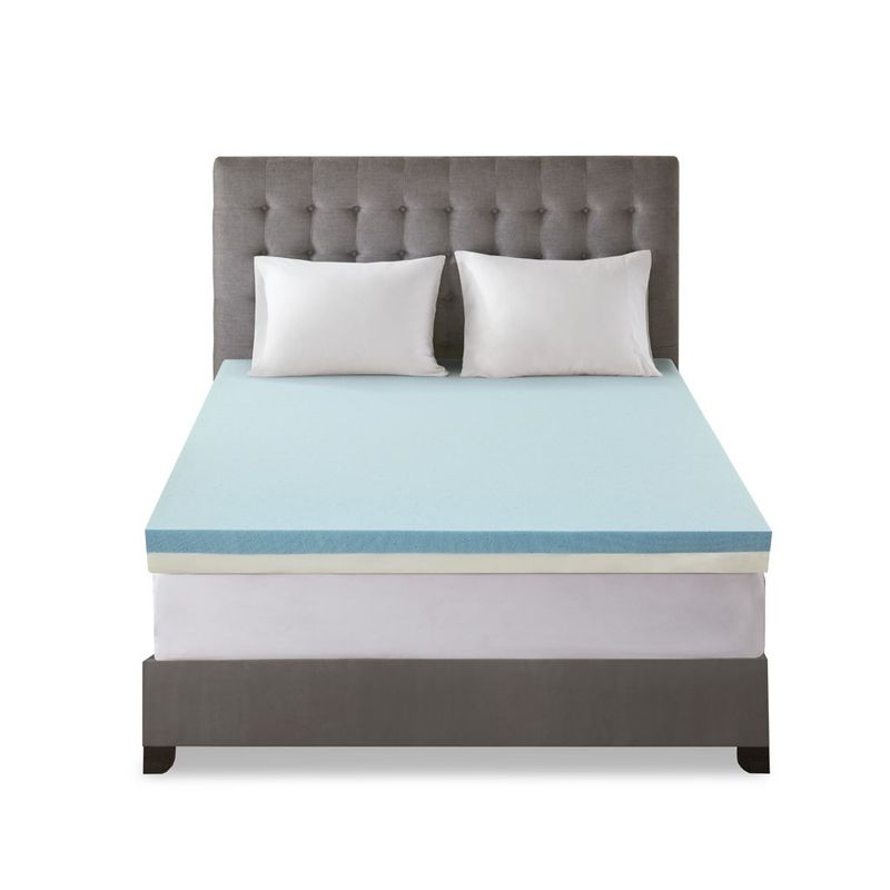 White 4" Gel Memory Foam with 3M Cover 4" Memory Foam Mattress Topper Queen