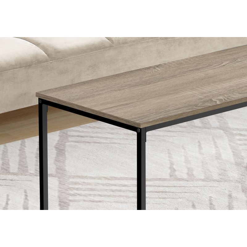 Coffee Table/ Accent/ Cocktail/ Rectangular/ Living Room/ 40"L/ Metal/ Laminate/ Brown/ Black/ Contemporary/ Modern