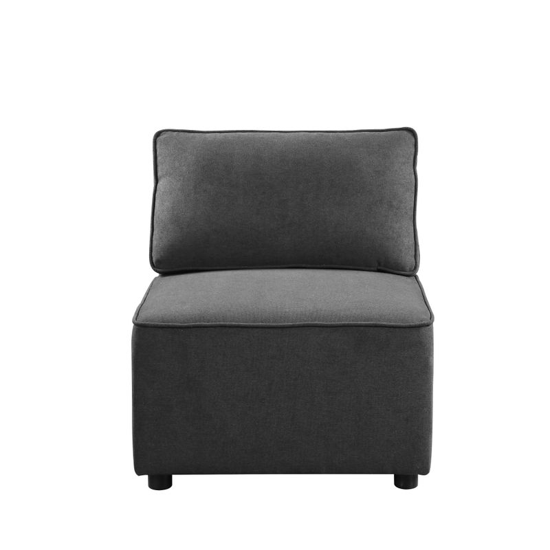 ACME Silvester Modular - Armless Chair, Gray Fabric