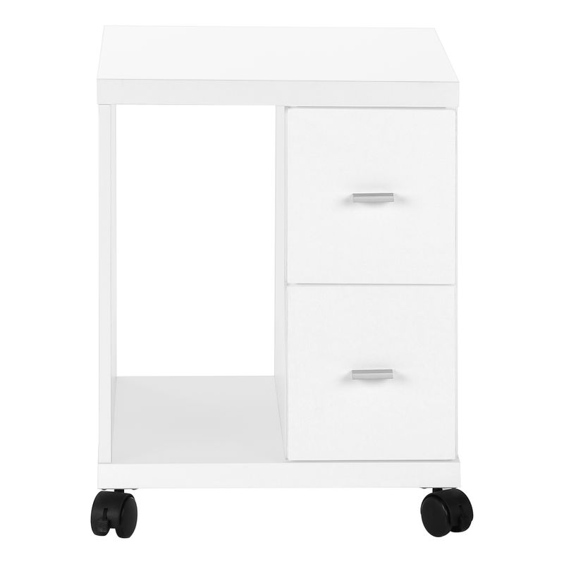 Office/ File Cabinet/ Printer Cart/ Rolling File Cabinet/ Mobile/ Storage/ Work/ Laminate/ White/ Contemporary/ Modern