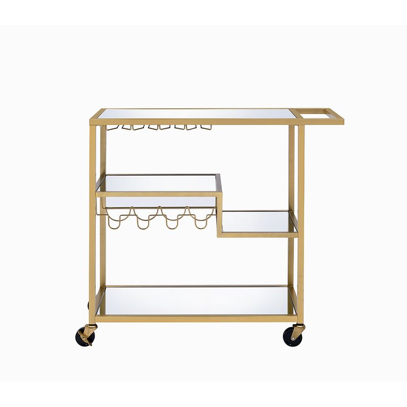 ACME Adamsen Serving Cart, Champagne & Mirror