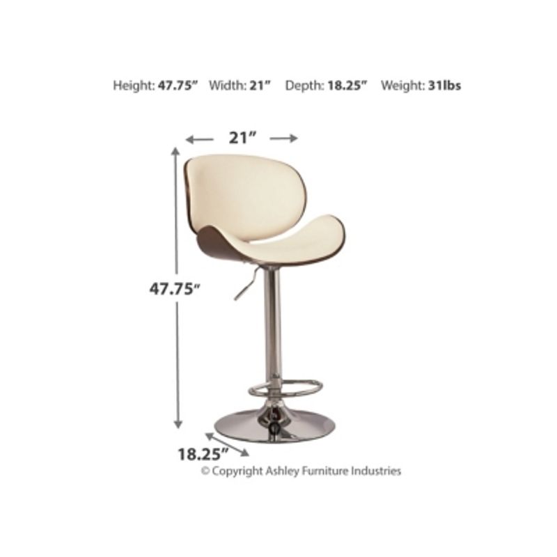 Bone Bellatier Tall Upholstered Swivel Barstool(1/CN)