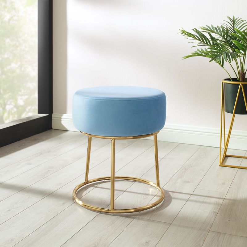 Baylis Accent Vanity Stool Navy Blue