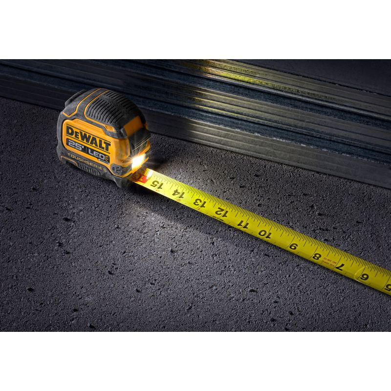 DeWalt - TOUGHSERIES 25ft Lighted Tape Measure